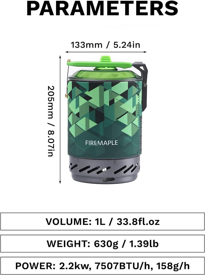 Fire-Maple Fixed Star 2 Backpacking and Camping Stove System - Outdoor Propane Camp Cooking Gear, Portable Pot/Jet Burner Set, Ideal for Hiking, Trekking, Fishing, Hunting Trips and Emergency Use - Image 4